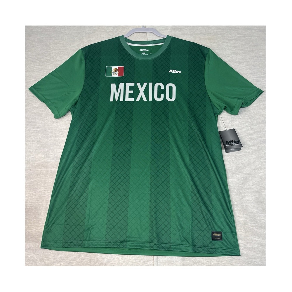Mitre Mexico National Team Men's Soccer Jersey Size L Green/White